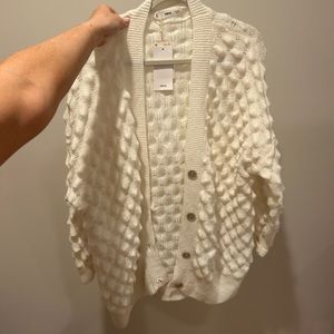White Chunky Cardigan